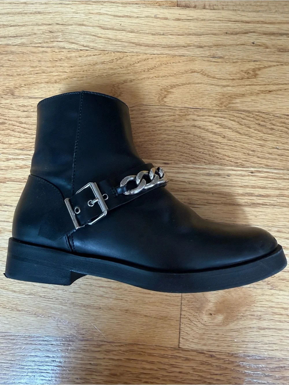 Zara Girls Moto Boots with Chain Detail